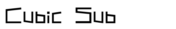 Fonte Cubic Sub