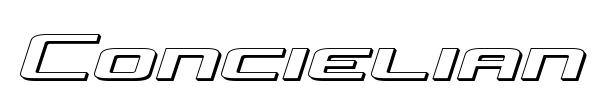 Concielian Jet font preview