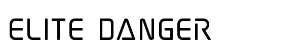 Elite Danger font preview