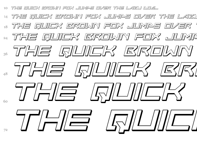 Neo-Navy font waterfall