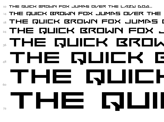 Neo-Navy font waterfall