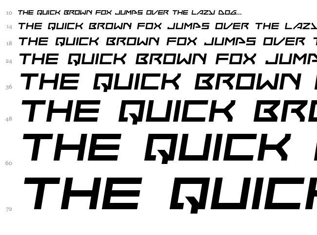 Neo-Navy font waterfall