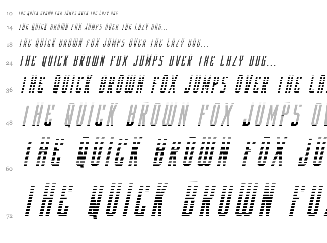 Y-Files font waterfall
