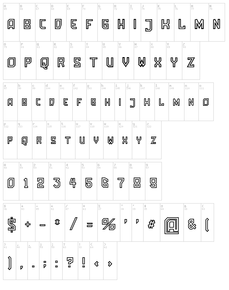 Amboss font map