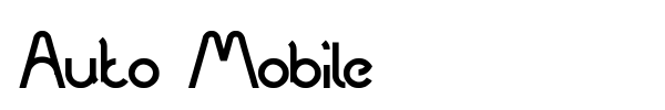 Auto Mobile font preview