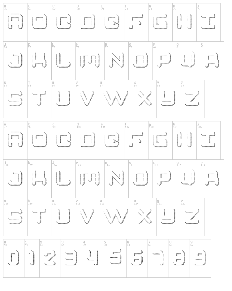 Spectro font map