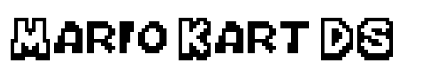 Mario Kart DS font preview