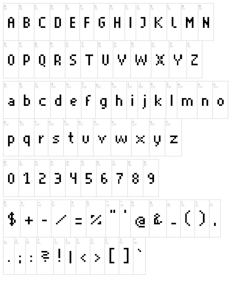 Superhelio font map