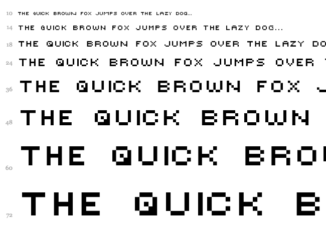 Victor's Pixel Font font waterfall
