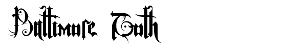 Baltimore Goth font preview