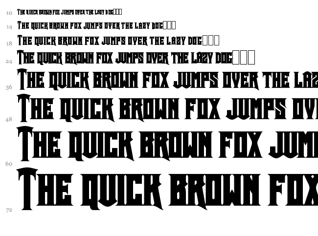 Crown Title font waterfall