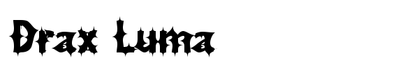 Drax Luma font preview