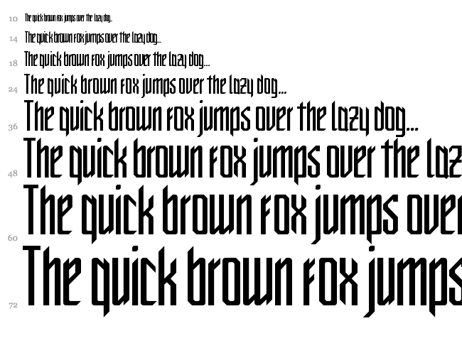 New Gothic Style font waterfall