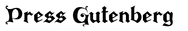 Fonte Press Gutenberg