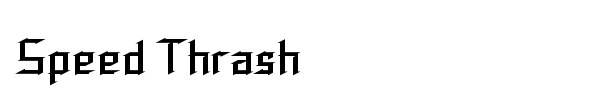 Speed Thrash font preview