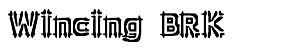 Wincing BRK font preview