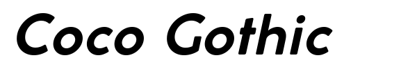 Coco Gothic font preview