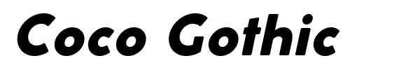 Coco Gothic font preview