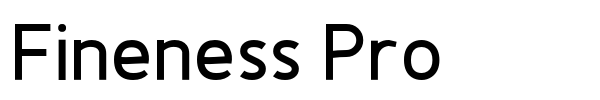 Fineness Pro font preview
