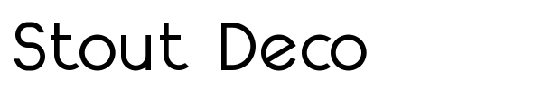 Stout Deco font preview