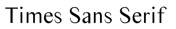 Fonte Times Sans Serif