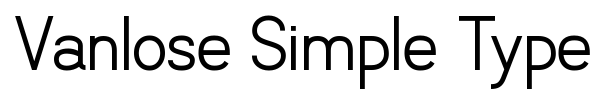 Vanlose Simple Type font preview
