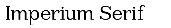Imperium Serif font preview