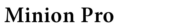 Minion Pro font preview