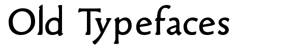 Fonte Old Typefaces