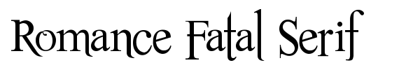 Fonte Romance Fatal Serif