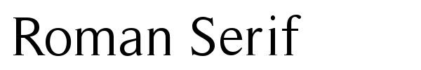 Fonte Roman Serif