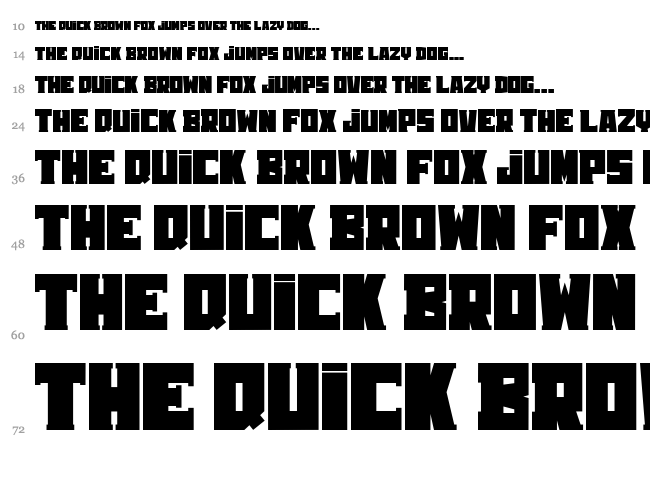 Rooster Serif font waterfall