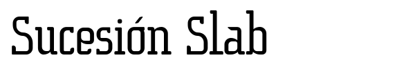 Sucesi?n Slab font preview
