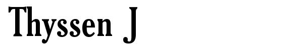 Thyssen J font preview