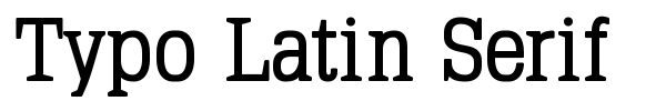 Fonte Typo Latin Serif