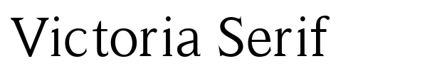 Victoria Serif font preview