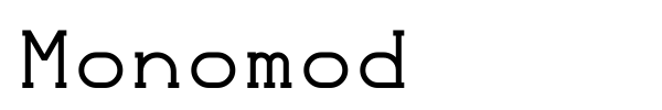 Monomod font preview