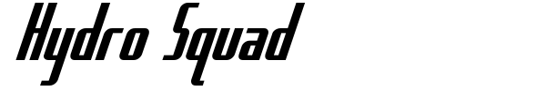 Hydro Squad font preview