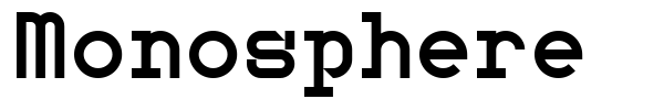 Monosphere font preview