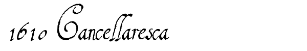 1610 Cancellaresca font preview
