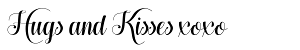 Fonte Hugs and Kisses xoxo