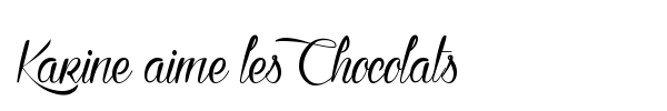 Fonte Karine aime les Chocolats