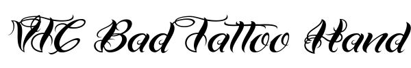 VTC Bad Tattoo Hand One font preview