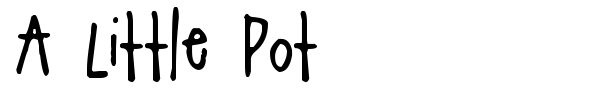 A Little Pot font preview