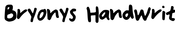 Fonte Bryonys Handwriting Bold