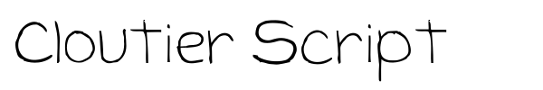 Cloutier Script font preview