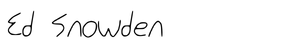 Ed Snowden font preview