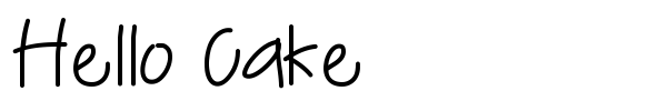 Hello Cake font preview