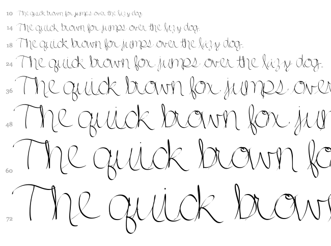 Ht Quickie font waterfall
