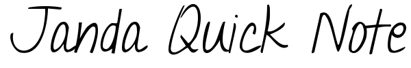 Janda Quick Note font preview